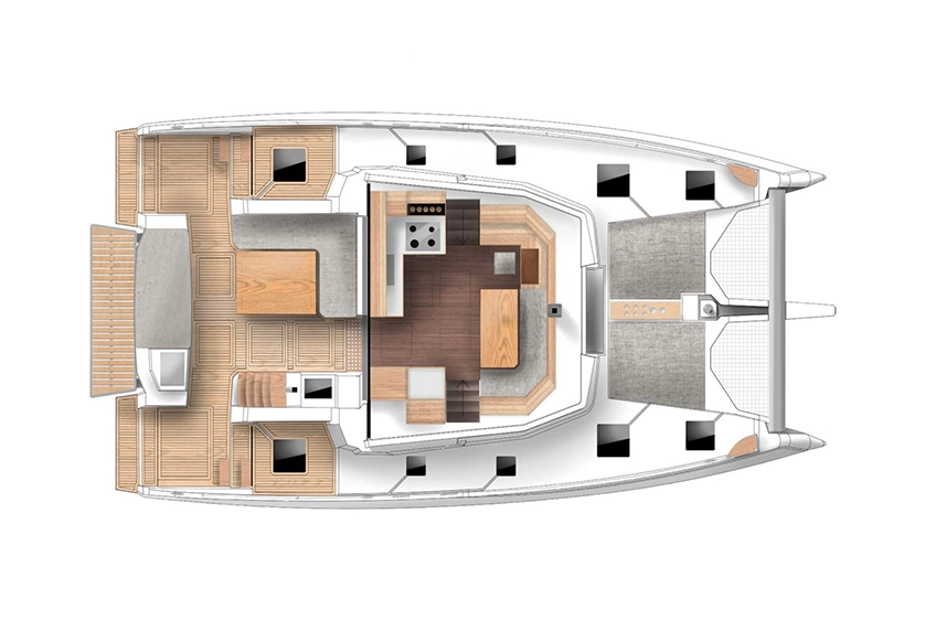 SOUTHWEST catamaran44_deck